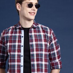 Mast & Harbour Men Slim Fit Checked Casual Shirt-image-80