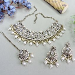 VATSALYA creation Gold-Plated Artificial Stone Studded Jewellery Set-image-61