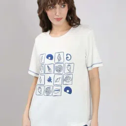 Vero Moda White Cotton Regular Fit Printed T-Shirt-picture-17