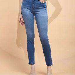 Global Republic Blue Cotton Slim Fit High Rise Jeans-image-38