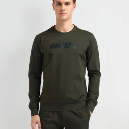 Arrow New York Green Cotton Regular Fit Printed Sweatshirt-picture-18