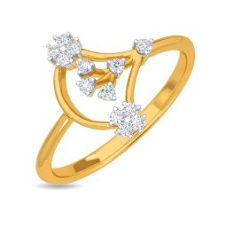 Kisna Diamond & Gold Jewellery Wayne 14k (585) Diamond & Gold Ring For Women-picture-47