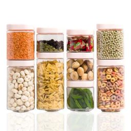 SCL Steelo Transparent Plastic Stack & Lock Square Food Storage Square Containers - Set of 9-4