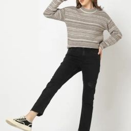 GAP Black Cotton Solid Jeans-image-101