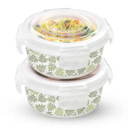 Larah by Borosil White Opalware Storage Container with Air Tight Lid - Set of 2-image-19