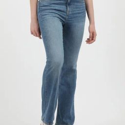 CALVIN KLEIN JEANS Blue Medium-Wash Flared Fit Mid Rise Jeans-image-82