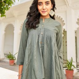 CORSICA Women Solid Mandarin Collar Regular Top-picture-28