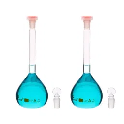 Supertek 500 ml QR Coded Volumetric Flask Class A with Interchangeable Glass and Super Stopper, USP Certificate, 50.419.0500QR (Pack of 2)-16