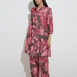 Utsa by Westside Brown Floral Pattern A-Line Kurta-34
