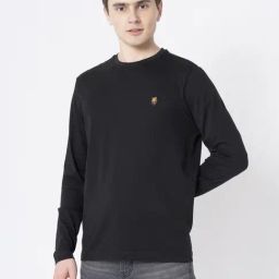 Red Tape Black Cotton Regular Fit T-Shirt-image-80