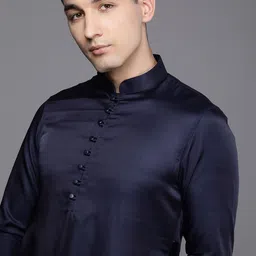 Manyavar Men Blue Solid Kurta with Churidar-31