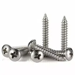 B K JAGAN & CO Phillips Head (Hybrid Head) Nickel Coated Self Tapping Screw, 8 x 25 mm (250 Pcs)-picture-3