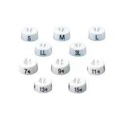 AS ONE Hanger Size Marker White 3L Size Polypropylene, 61-200-6-5 (Set of 50 pcs)-40