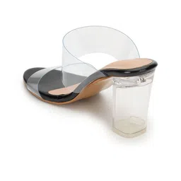Truffle Collection PU Block Mules image 4