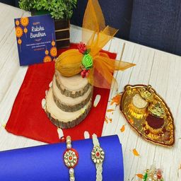 Craftlayout 6-Pcs Flower Rakhi Ganesha Idol Greeting Card & Roli Chawal-image-53