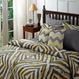 Maspar Zoo Keeper Yellow Cotton 210 TC Duvet Cover Set-image-53