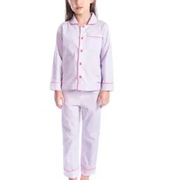 Cherry Crumble by Nitt Hyman Kids Pink Checkered Midnight Nightsuit-image-43