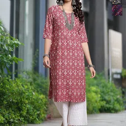 Moda Rapido Selection Of 3 Ethnic Motifs Printed Round Neck Straight Kurta-image-48