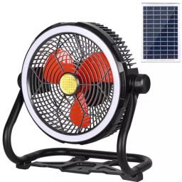GIGAWATTS 20 W Solar Powered Table Fan with LED Lantern High Power Air Delivery, HYD-SF708-image-77