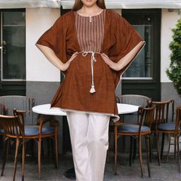 DUMMY SHAPE Women Embroidered Regular Thread Work Kurta with Trousers-21