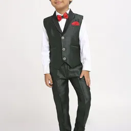YK Boys 3 Pcs Shawl Collar Suits-44