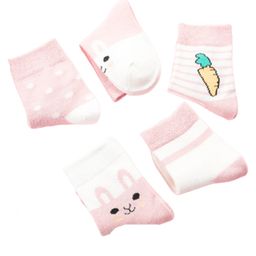 SYGA Non Slip Cotton Trainer Socks Pack of 5 Pairs - Pink-image-34