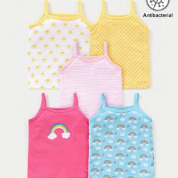 Babyhug 100% Cotton Antibacterial Finish Slips Pack of 5 - Multicolor-image-98