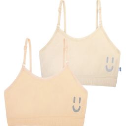 Plan B Pack Of 2 Sleeveless Smiley Printed Training Bras - Multi Colour-image-98