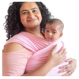 Anmol Baby Hands Free Carrier with Ergonomic M Position - Light Pink-picture-10