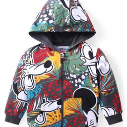 Babyhug Disney Full Sleeves Front Open Sweatjacket with Mickey Mouse & Friends Graphics - Grey-image-56