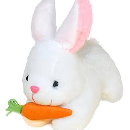 Tickles Rabbit with Carrot Stuffed Soft Plush Animal Toy for Kids Boys & Girls (Size: 25 cm Color: White)-0