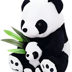 Tickles Mother Panda with Baby Stuffed Soft Plush Toy 28 cm - Black-18