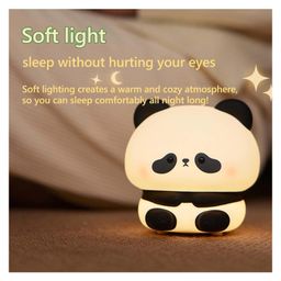 AKN TOYS Night Lamp, Lazy Panda Lamp, Lazy Panda Light lamp, Lazy Panda Touch Silicone Lamp, 7 Colour Changing Light for Kids Bedroom, USB Rechargeable ( Color May Vary)-27