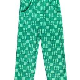 MINI KLUB Cotton Blend Checked Textured Pant - Green-picture-33