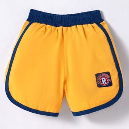 Tango Single Jersey Knit Above Knee Length Shorts with Super Team Badge - Yellow-image-56