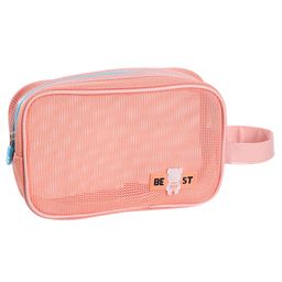 Uninest Portable Lightweight Travel Cosmetic Bag Zippered Pouch for Women and Men, Waterproof Washbag for Makeup Organizer & Toiletries Kit (Orange)-image-76
