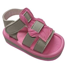 yoyo Abstract Designed Velcro Closure Sandals - Pink-image-35