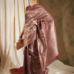 SHADOW & SAINING Woven Design Zari Banarasi Saree-picture-33