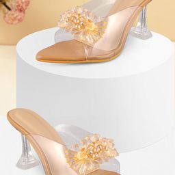 HUNYZA FOOTWEAR Women Regular Block Sandals With Western Embellished-12