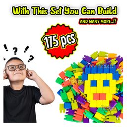 Fiddlerz Bullet Building Blocks Stem Blocks Smart Puzzle Games Multicolour - 175 pieces image 3
