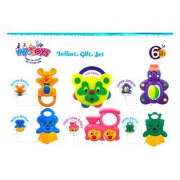SVE Colorful and Attractive Rattles and Teether for Babies Pack of 6 - Multicolour image 3