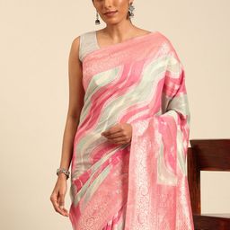 MOHEY Woven Design Zari Art Silk Saree-image-93
