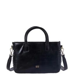 You & Vee Black Solid Medium Sling Handbag-image-37