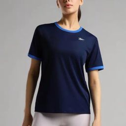 Reebok Navy Plain Sports T-Shirt-picture-16