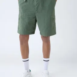 studiofit men Studiofit by Westside Olive Relaxed-Fit Mid-Rise Shorts-picture-20
