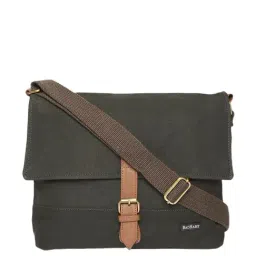 Bad Habit Olive Canvas Small Messenger Bag-10