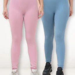 Gracit Pink & Sky Blue Solid Tights (Pack of 2)-image-41