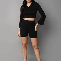 Roadster Polo Crop Top & Shorts Co-Ords-picture-44