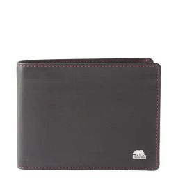 Brown Bear Black & Red Casual Leather Rfid Bi-Fold Wallet for Men-image-76