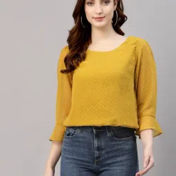 NEUDIS Mustard Textured Top-image-4